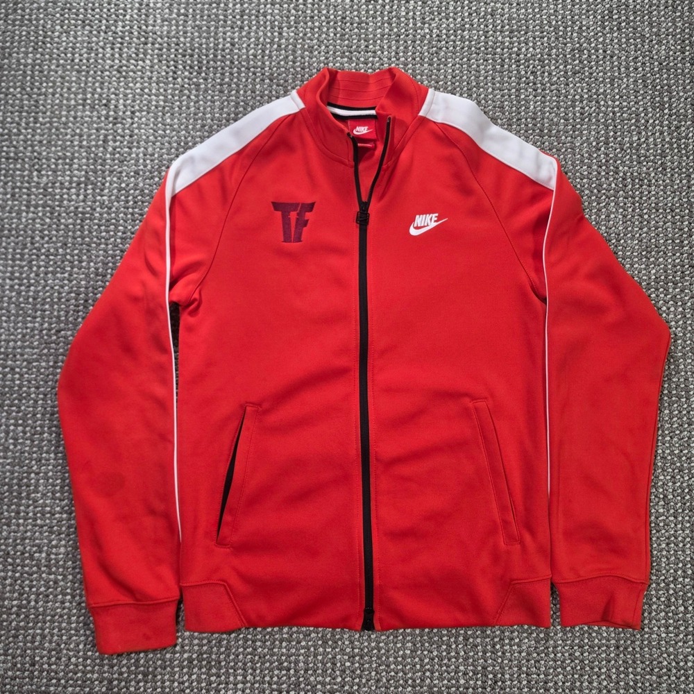 Nike Track Jacket Mens Small Penn Relays Run Penn 2014 Full Zip Red 2010s